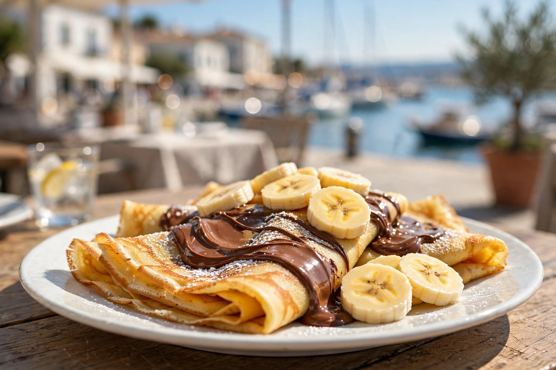Nutella crepes with banana